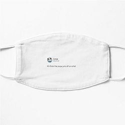Jschlatt Face Masks - Jschlatt  Pope Tweet Flat Mask