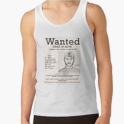 Jschlatt Tank Tops - Jschlatt  Fake Wanted Poster Tank Top