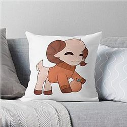 Jschlatt Pillow Cover - Orange Schlatt Ram Throw Pillow Cover