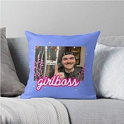 Jschlatt Pillow Cover - Jschlatt  Girlboss Throw Pillow Cover