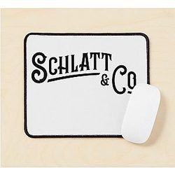 Jschlatt Mouse Pads - Schlatt White Logo Printed Graphic Mouse Pad