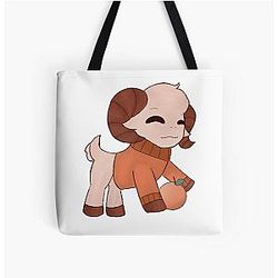 Jschlatt Bags - Orange Schlatt Ram All Over Print Tote Bag