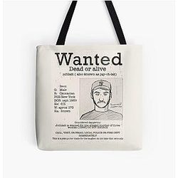 Jschlatt Bags - Jschlatt  Fake Wanted Poster All Over Print Tote Bag