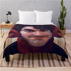 Jschlatt Blankets - Funny Fan Art Printed Throw Blanket