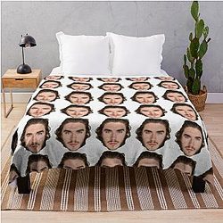 Jschlatt Blankets - Funny Jschlatt Face Throw Blanket