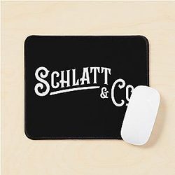 Jschlatt Mouse Pads - Schlatt Black Logo Printed Graphic Mouse Pad