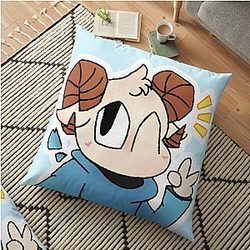 Jschlatt Pillow Cover - Jschlatt Cute Fanart Soft Throw Pillow Cover
