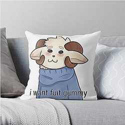 Jschlatt Pillow Cover - Jschlatt I Want Fuit Gummy Throw Pillow Cover