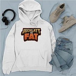 Jschlatt Hoodies - Jschlatt Is Fat Pullover Unisex Hoodie