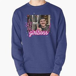 Jschlatt Sweatshirts - Jschlatt  Girlboss Pullover Sweatshirt