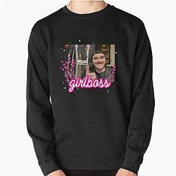 Jschlatt Sweatshirts - Jschlatt  Girlboss  Pullover Sweatshirt