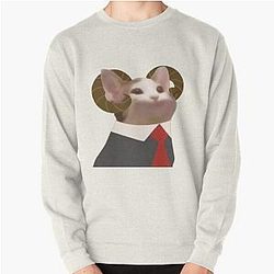 Jschlatt Sweatshirts - Jschlatt  Cat Pullover Sweatshirt