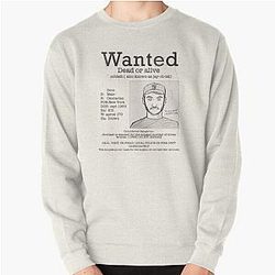Jschlatt Sweatshirts - Jschlatt  Fake Wanted Poster Pullover Sweatshirt