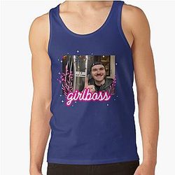 Jschlatt Tank Tops - Jschlatt  Girlboss Tank Top