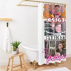 Gaslight Gatekeep Girlboss Chuckle Sandwich Shower Curtain Premium Merch Store