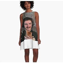 Schlatt With His Cat A-Line Dress Premium Merch Store