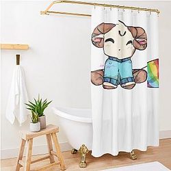 Jschlatt M Erch Jschlatt Plushie Rainbow Flag  Shower Curtain Premium Merch Store