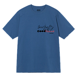 Juice Wrld T-Shirts - 999DBYE &amp; 999DRIDDANCE TRIPLE PLATINUM ANNIVERSARY TEE BLUE 