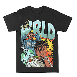 Cartoon Graphic Collage LA 2404 Juice Wrld T-Shirts