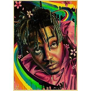 Juice Wrld Drawing Retro Decorative Poster