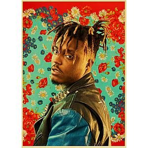 Juice Wrld Flower Retro Decorative Poster