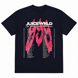 The Wrld Domination Tour Dates Red LA2307 Juice Wrld T-Shirts