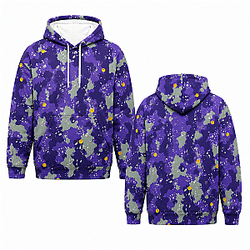 Purple Smiley Camo All-Over Print NTMD0508 Juice Wrld Hoodies
