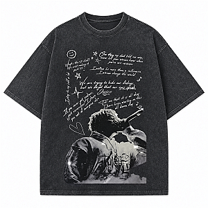 Juice WRLD Handwritten Lyrics Washed NTMD1808 Juice Wrld T-Shirts
