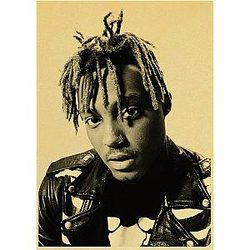 Juice Wrld Black and White Retro Decorative Poster