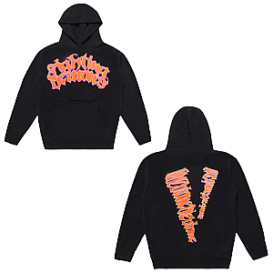 Fighting Demons Orange Typography LA1609 Juice Wrld Hoodies