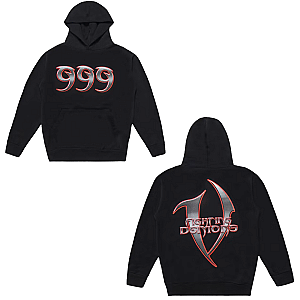 999 & Fighting Demons Silver LA1609 Juice Wrld Hoodies