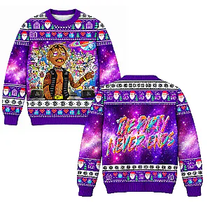 The Party Never Ends Chirstmas DTNK0610 Ugly Christmas Juice Wrld Sweatshirts