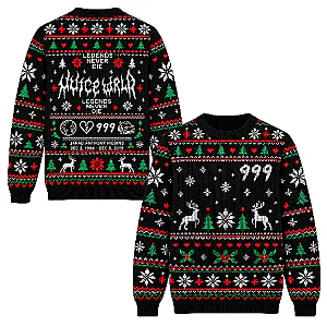 999 With Heart DTNK0610 Ugly Christmas  Juice Wrld Sweatshirts