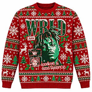 Alternative Retro DTNK0610 Ugly Christmas  Juice Wrld Sweatshirts