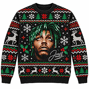 His Green Hair DTNK0610 Ugly Christmas  Juice Wrld Sweatshirts