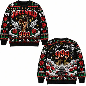 An Angel DTNK2110 Juice Wrld Ugly Christmas Sweater
