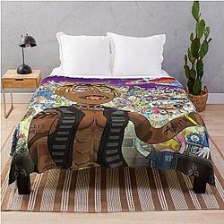 Juice Wrld Blankets - WRLD Vibrant Throw Blanket