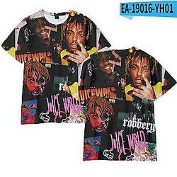 Rapper Juice Wrld 3D Printed Fashion T-Shirt