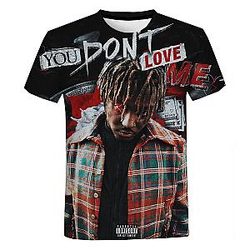 Rock Singer Rapper Juice Wrld 3D Printed Hip Hop T-shirt