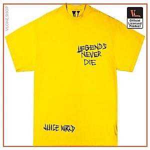 Juice Wrld T-Shirts – Juice Wrld x Vlone Inferno Tee Yellow Graphic Tee