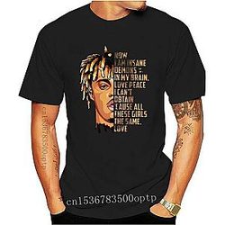 Juice WRLD T-shirt - Juice Wrld Now I am Insane Black Graphic Tee