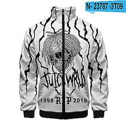 Juice Wrld 3D New Zipper Sweatshirt jacket