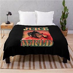 Juice Wrld Blankets - Juice WRLD Classic Glow Throw Blanket