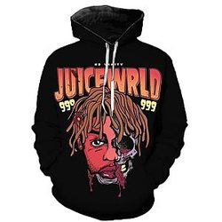 Juice Wrld Hoodie - 3D Printed Graphic Pullover Fashion Hoodie