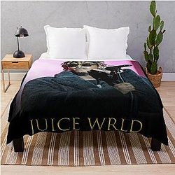 Juice Wrld Blankets - Juice WRLD Flame Throw Blanket