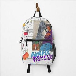 Juice Wrld Backpacks - Juice Wrld Purple Moncler Backpack