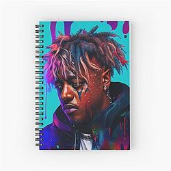 Juice Wrld Notebooks - Juice WRLD Motion Graphics Spiral Notebook