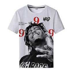 Juice Wrld T-Shirts – Juice WRLD x WRLD Smile 999 Monochrome 3D Classic T-Shirt