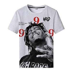 Juice Wrld T-Shirts – Juice WRLD x WRLD Smile 999 Monochrome 3D Classic T-Shirt