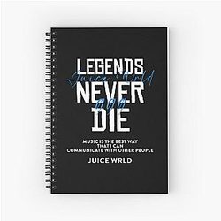 Juice Wrld Notebooks - Juice WRLD Shades of Blue Spiral Notebook